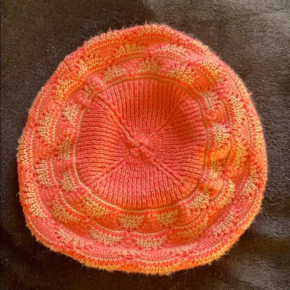 Pink & Yellow Knit Hat